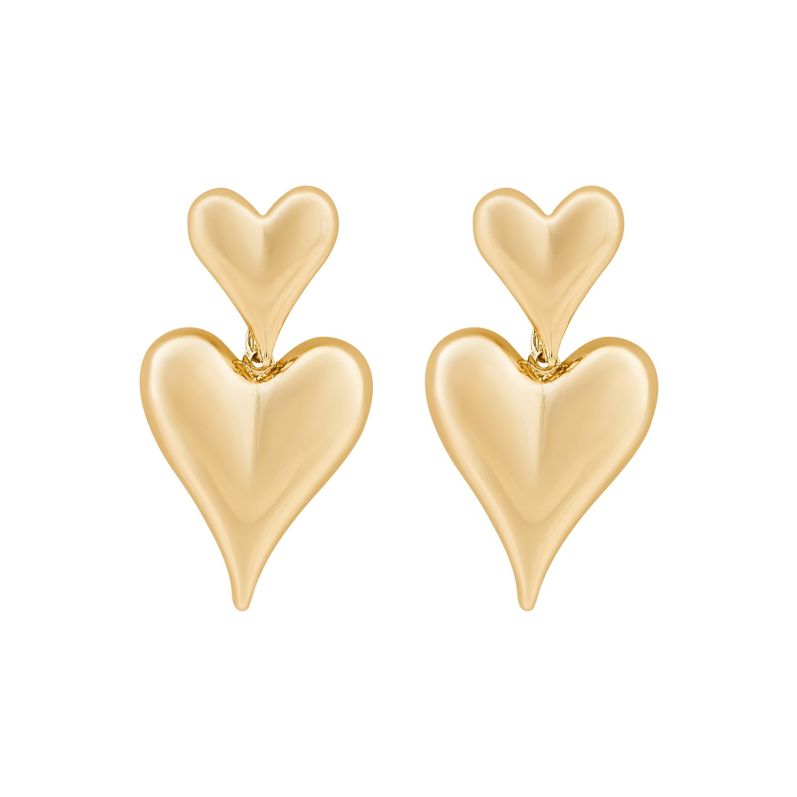 Luvella Gold Love Earrings