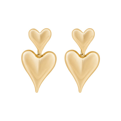 Luvella Gold Love Earrings