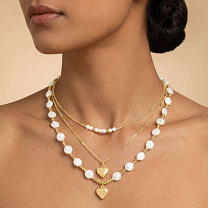 Golden Tide Love Layered Necklace