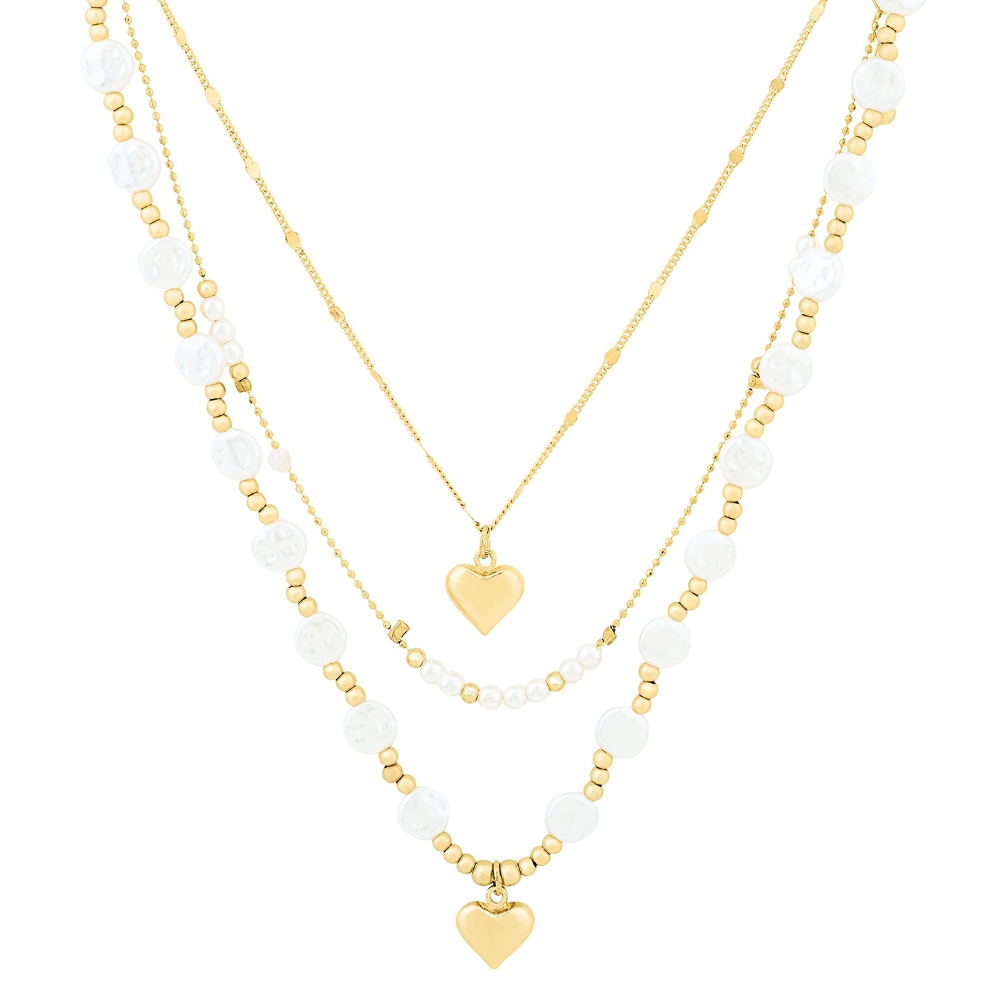 Golden Tide Love Layered Necklace