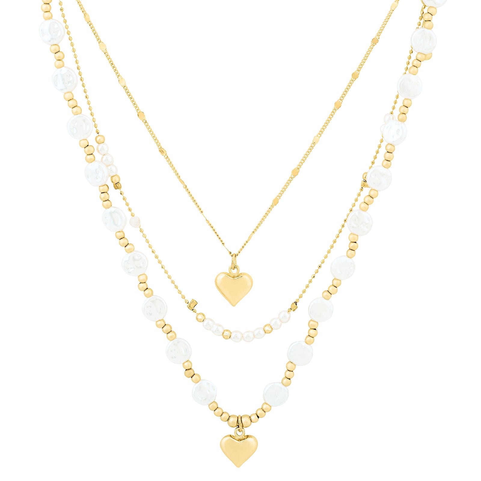 Golden Tide Love Layered Necklace