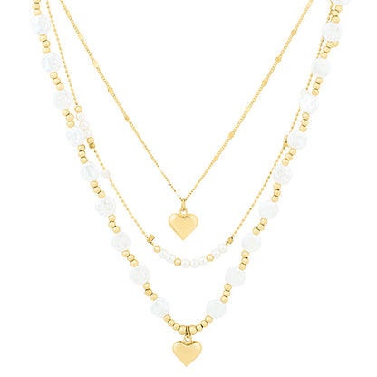 Golden Tide Love Layered Necklace