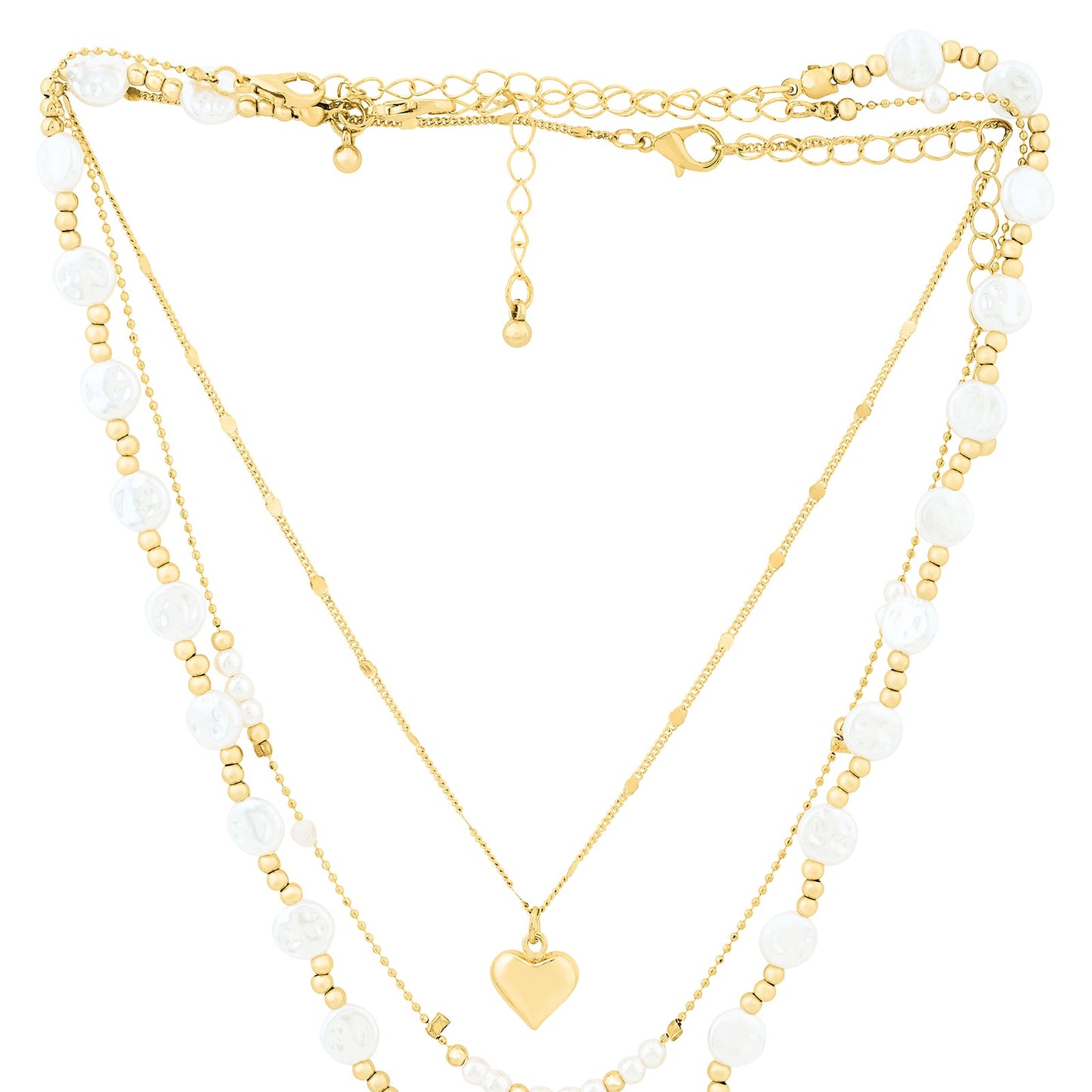 Golden Tide Love Layered Necklace