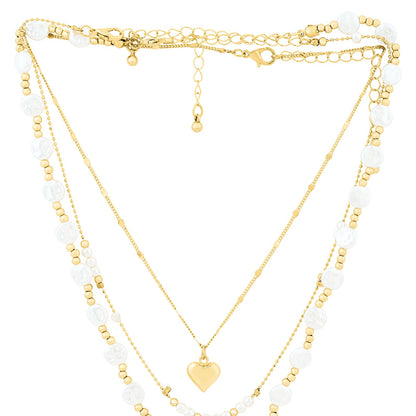 Golden Tide Love Layered Necklace