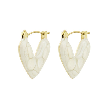 Serene Heart Shaped Pearl Love Earrings