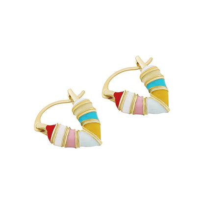 Serene Heart Shaped Multicolor Love Earrings