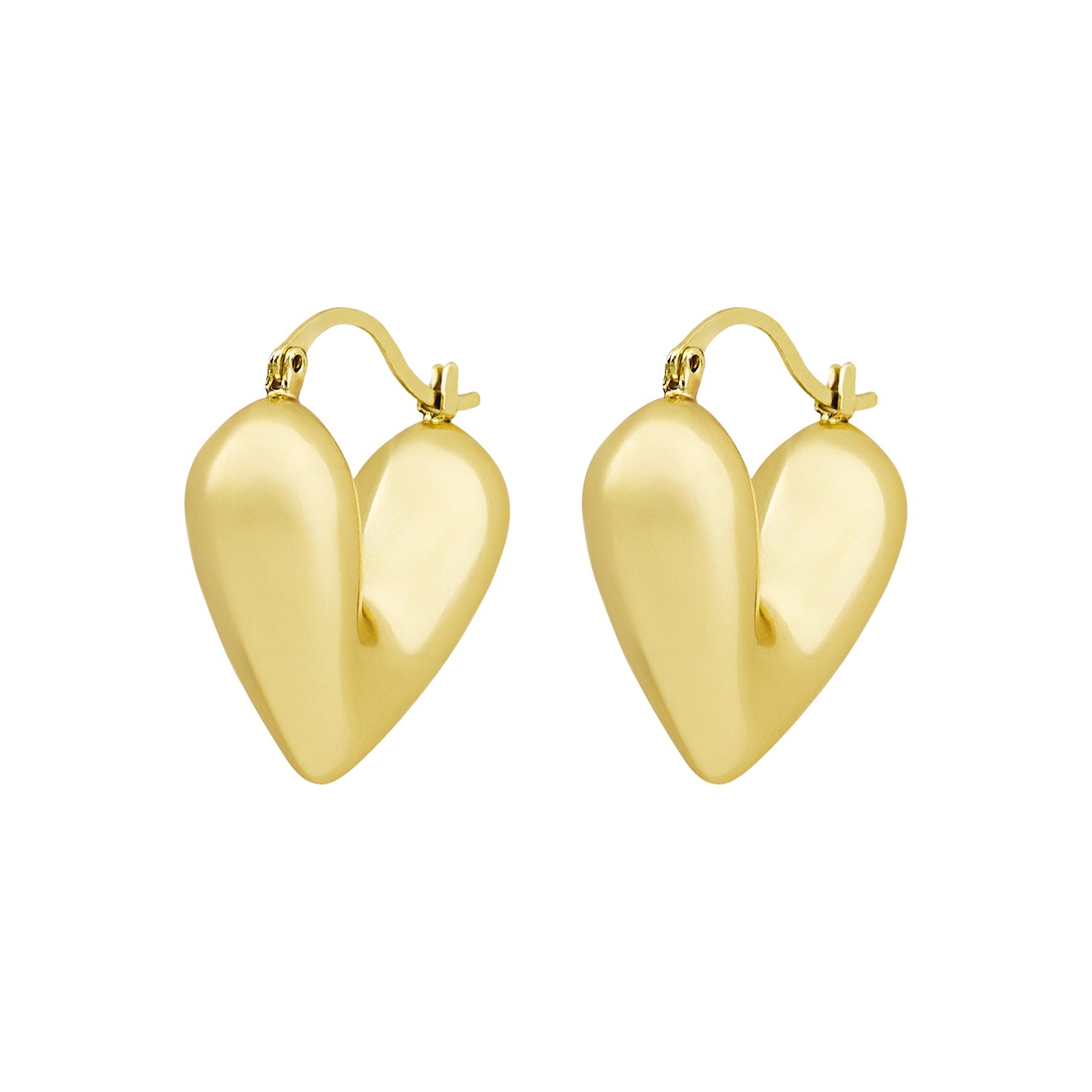 Flor Heart Shaped Gold Love Earrings