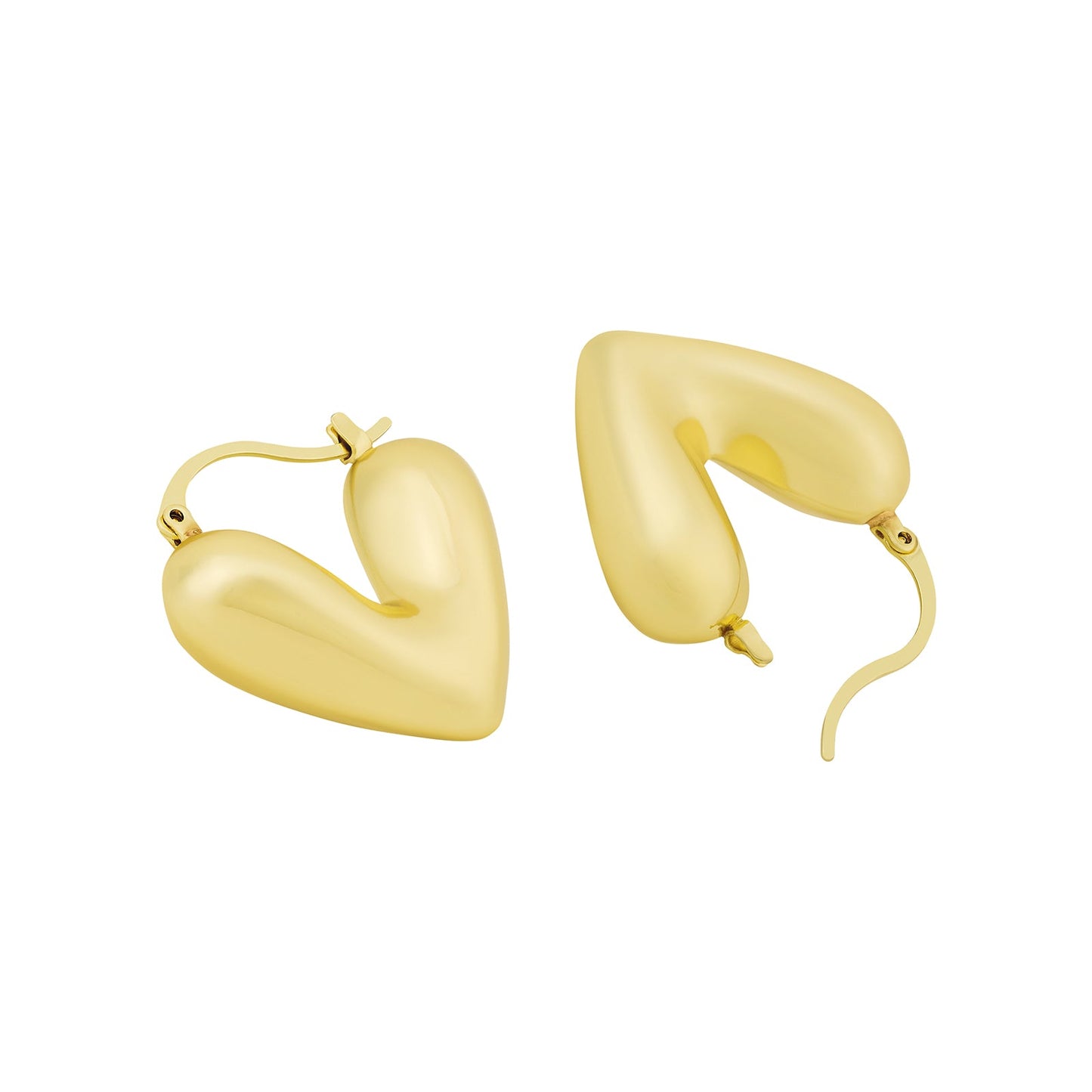 Flor Heart Shaped Gold Love Earrings