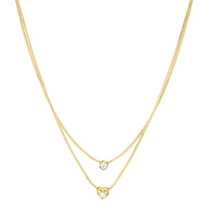 Lora Layered Gold Love Necklace