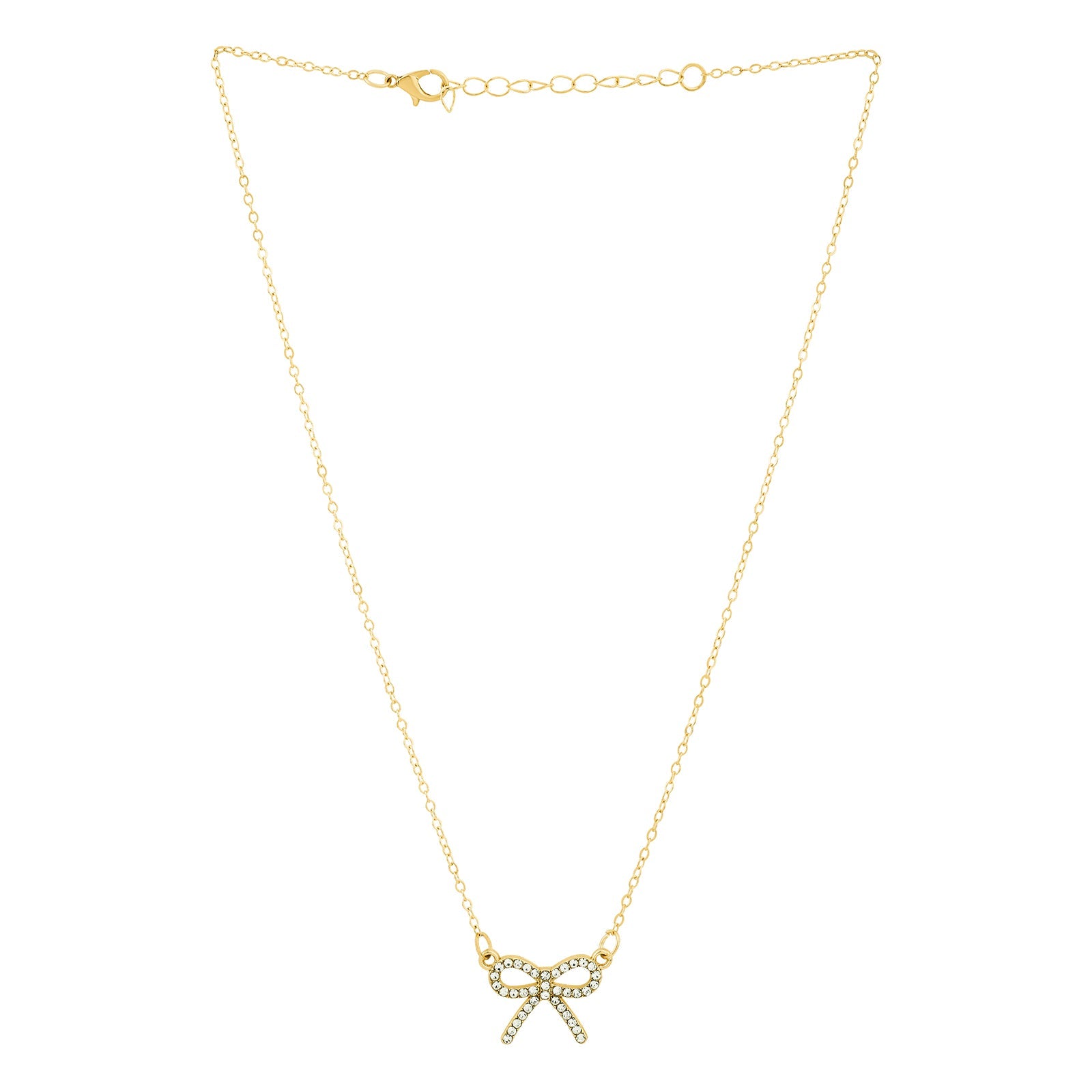 Bluette Bow Gold Love Necklace