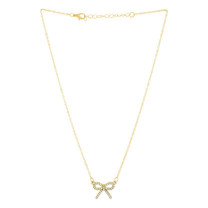 Bluette Bow Gold Love Necklace