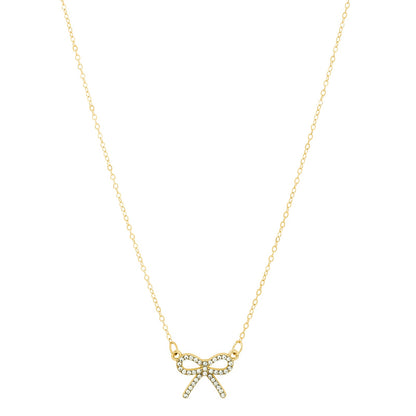 Bluette Bow Gold Love Necklace