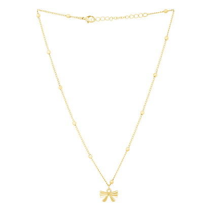 Cici Bow-Styled Gold Love Necklace