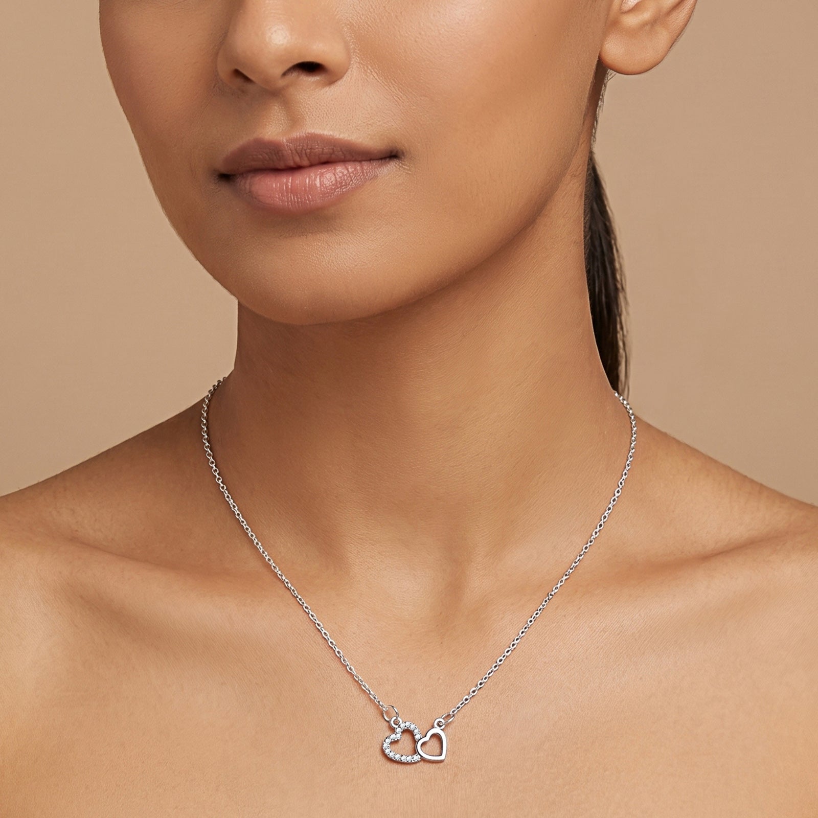 Zeta Silver Love Necklace