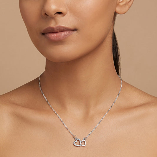 Zeta Silver Love Necklace
