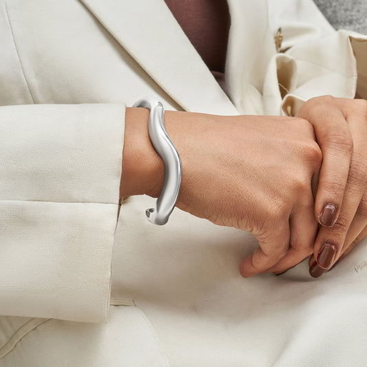 Massira Silver Chunky Bracelet