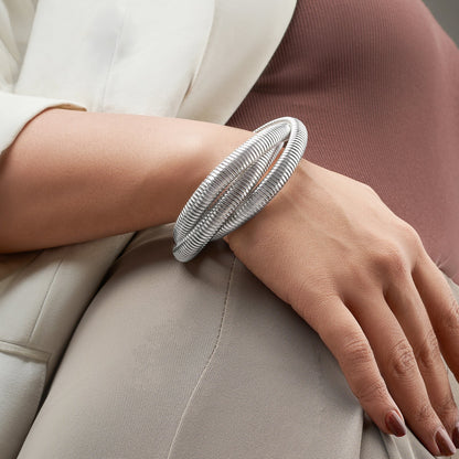 Kassandra Silver Chunky Bracelet