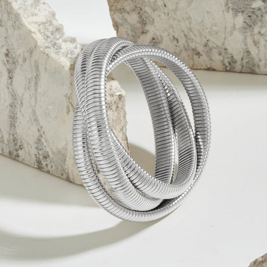 Kassandra Silver Chunky Bracelet