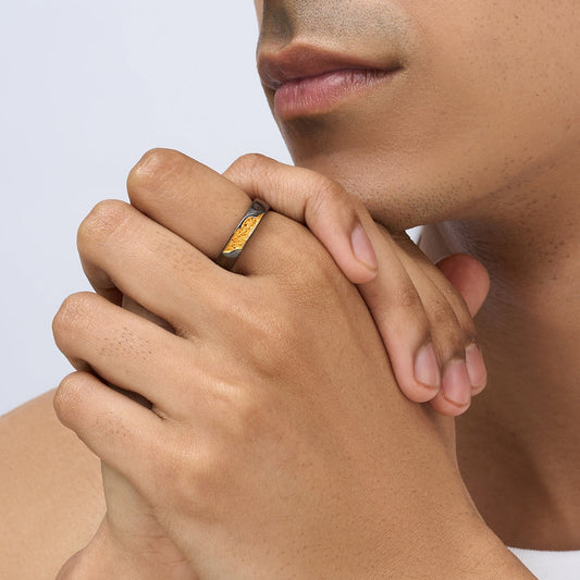 Cato Men's Black & Gold RIng