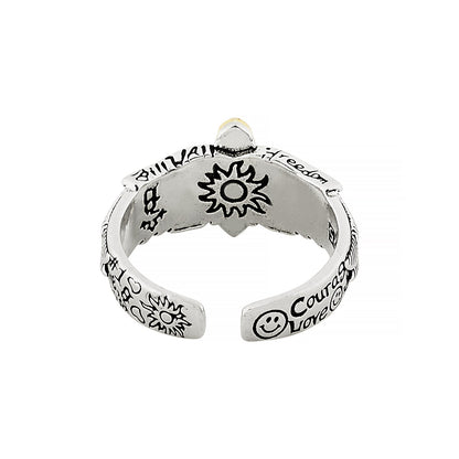 Keaton Men's Silver & Gold RIng