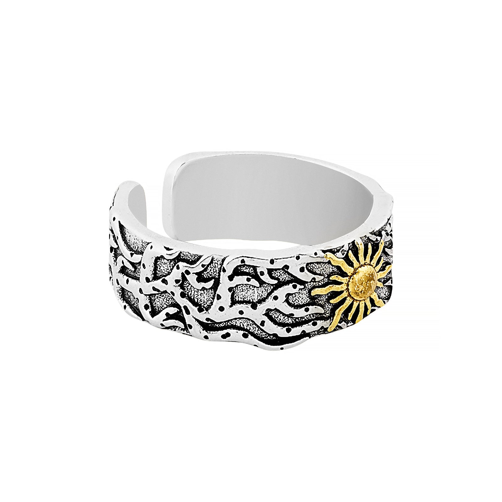 Helion Silver & Gold Men's Ring