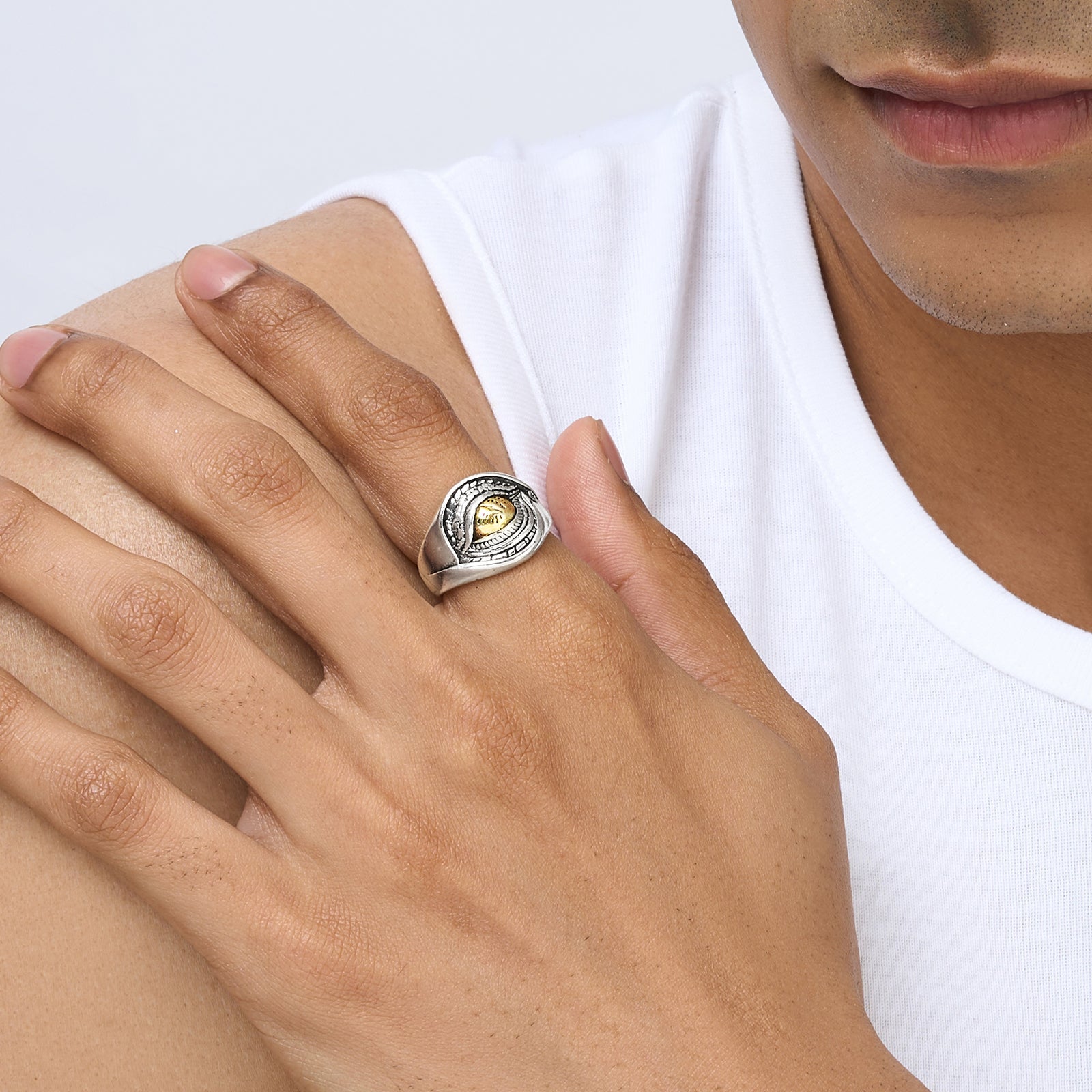 Valtrix Silver & Gold Men's Ring