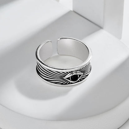 Aegis Eye Silver Men's Ring