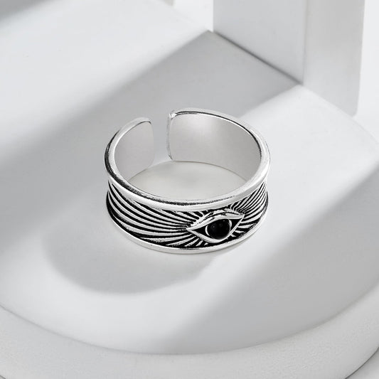 Aegis Eye Silver Men's Ring