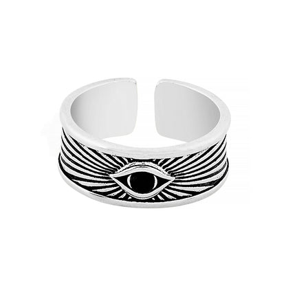 Aegis Eye Silver Men's Ring