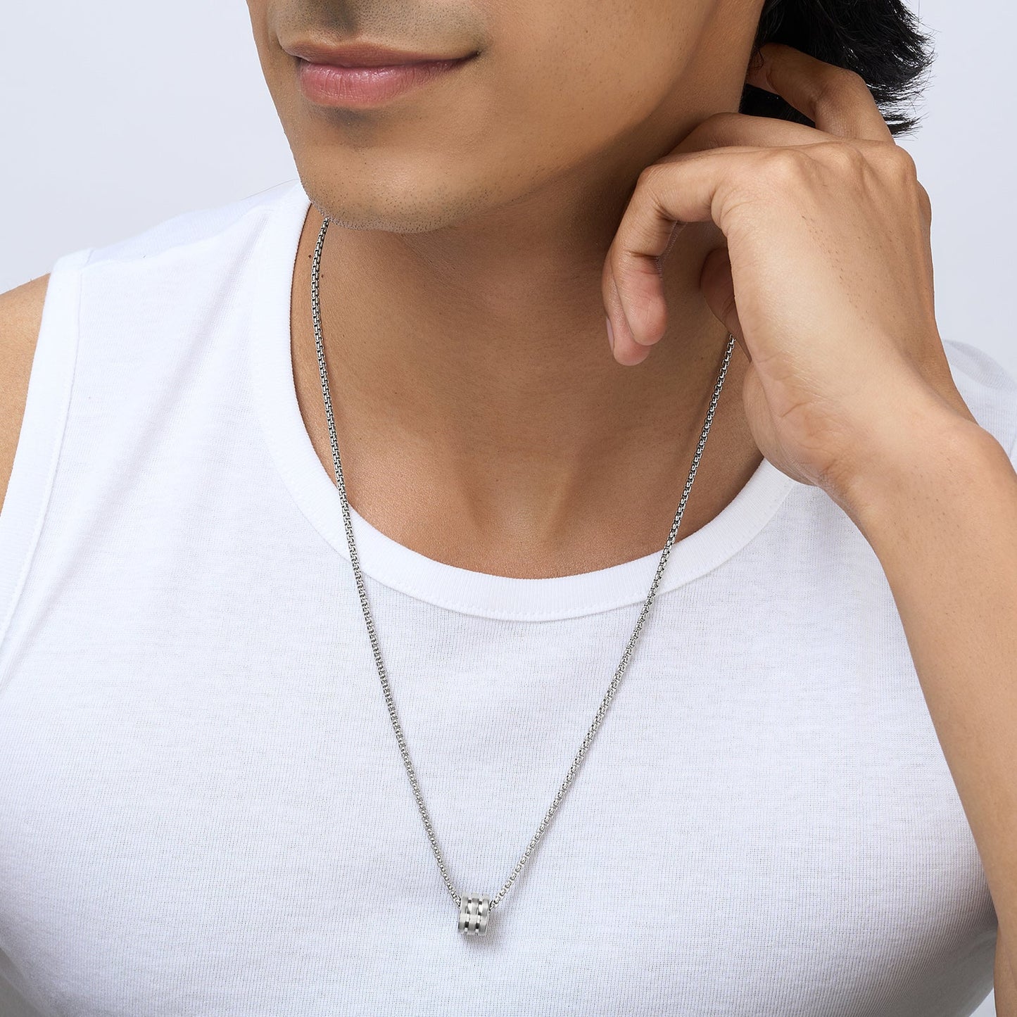 Braxforde Silver Mens Necklace