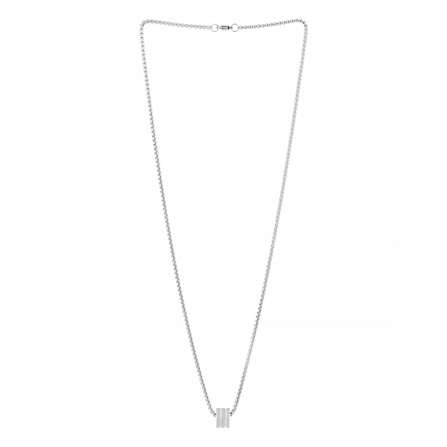 Braxforde Silver Mens Necklace