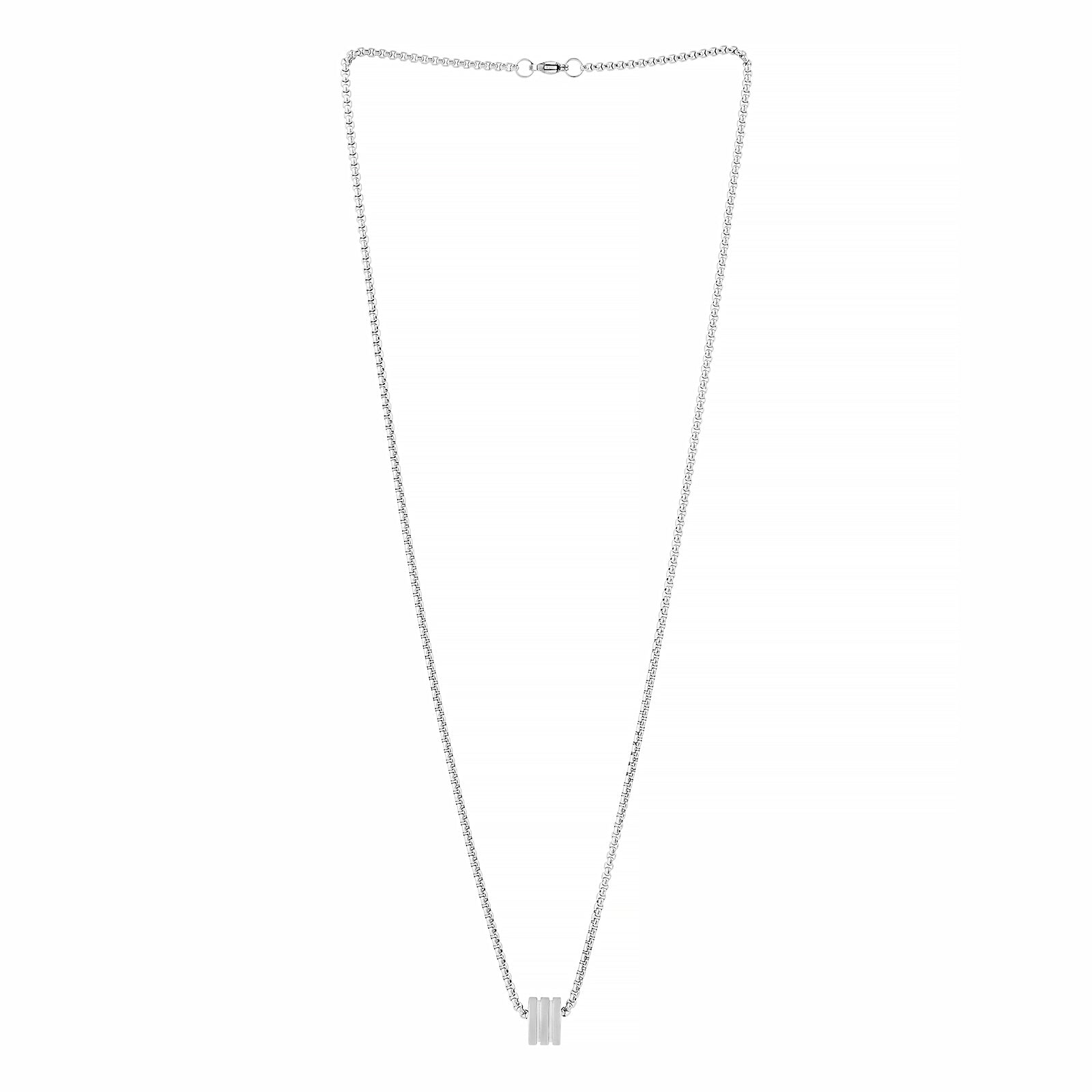 Braxforde Silver Mens Necklace