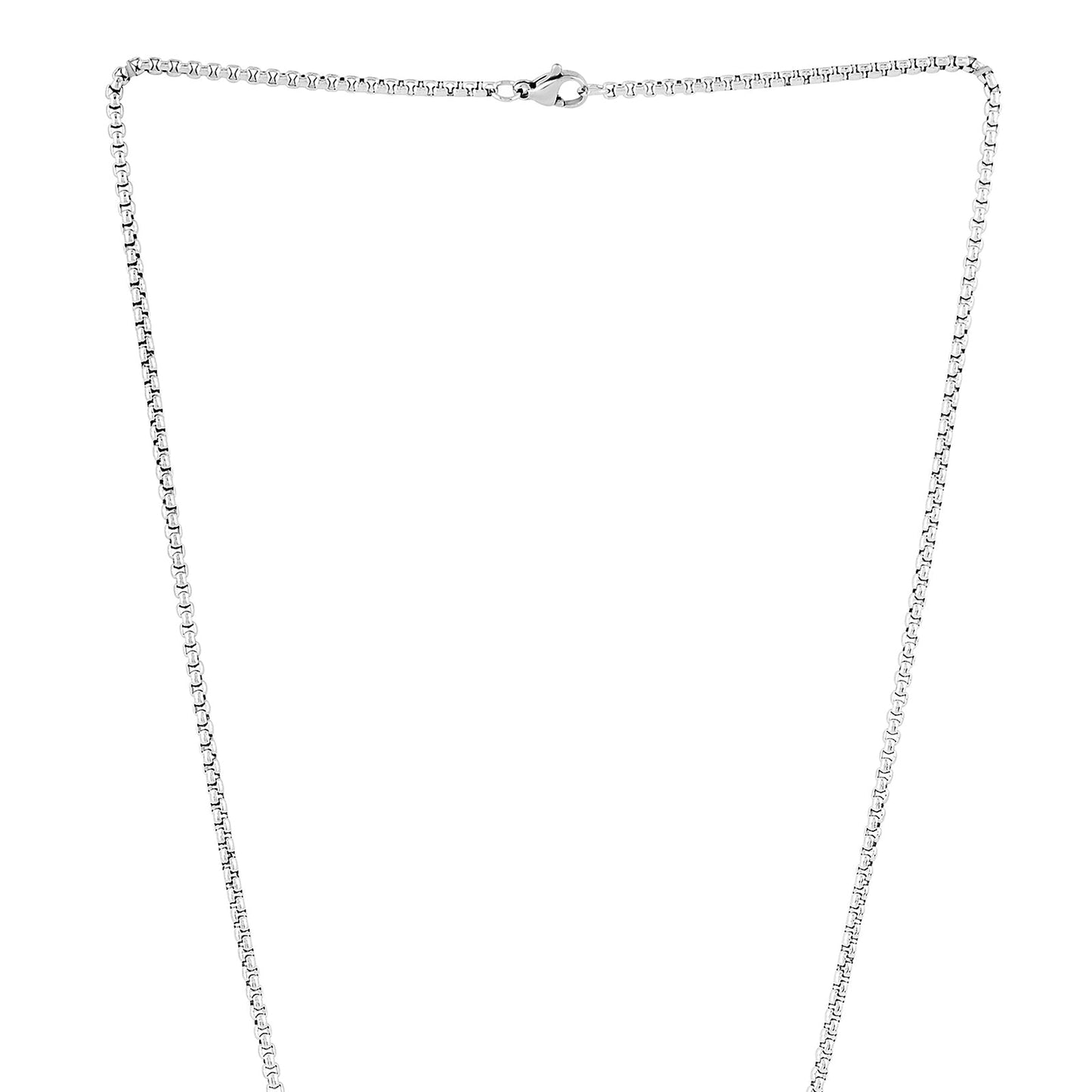 Silver Faith Cross Men's Necklace