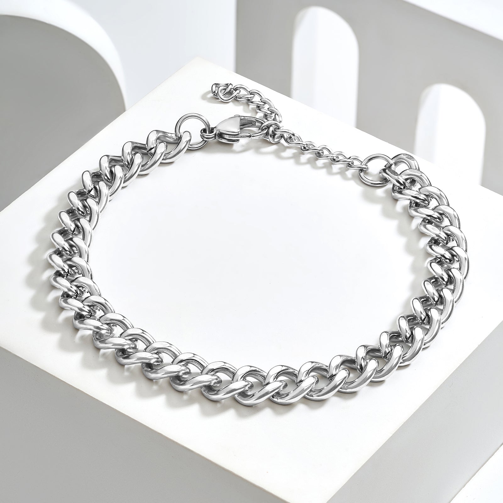 Steelvar Cuban Silver Men's Chain Bracelet