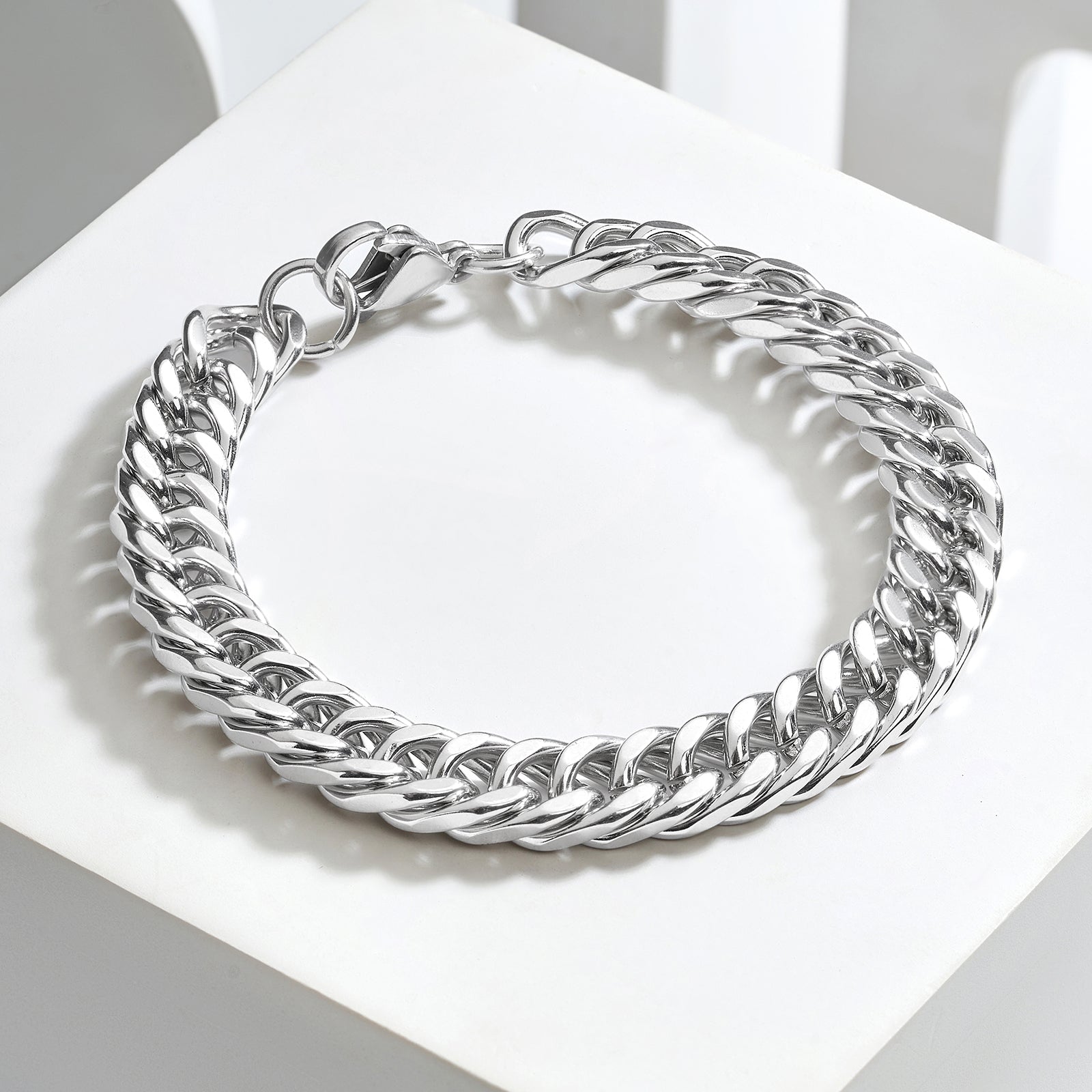 Orwin Silver Men's Chain Bracelet