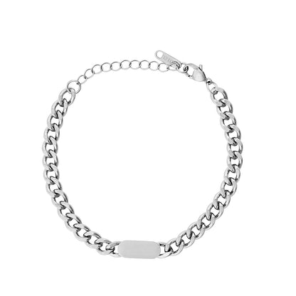 Krono Silver Men's Chain Bracelet