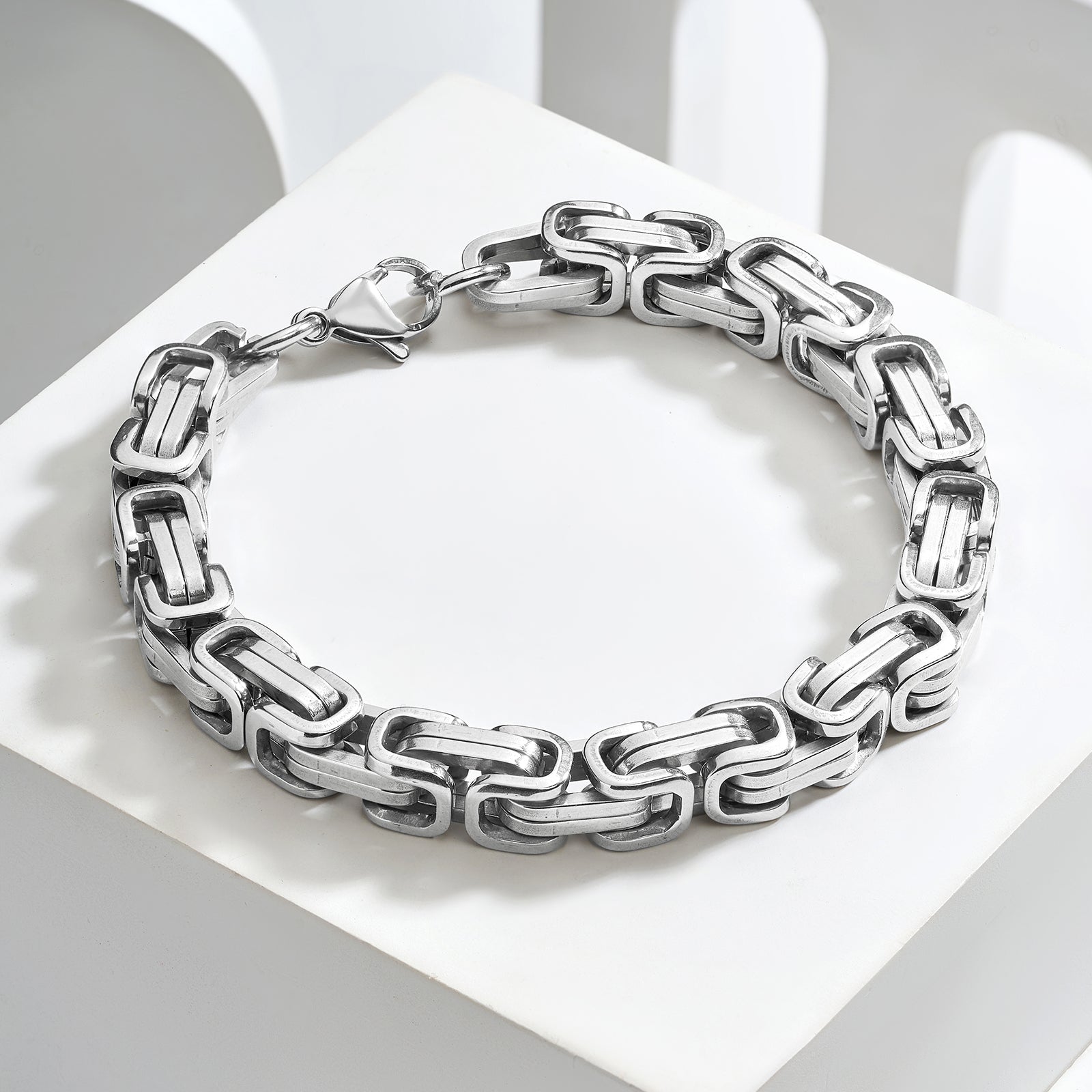 Titanor Grid Silver Men's Bracelet