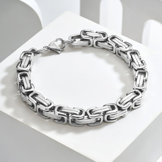 Titanor Grid Silver Men's Bracelet