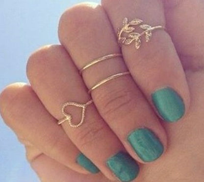 Heart Midi Ring Set - Joker & Witch