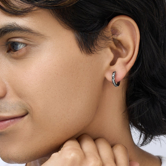 Rifto Black Men's Earrings