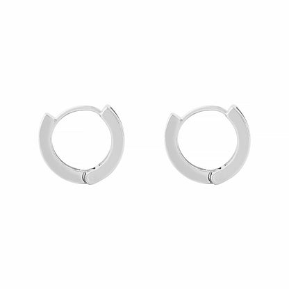 Lemmo Edge Silver & Black Men's Earrings