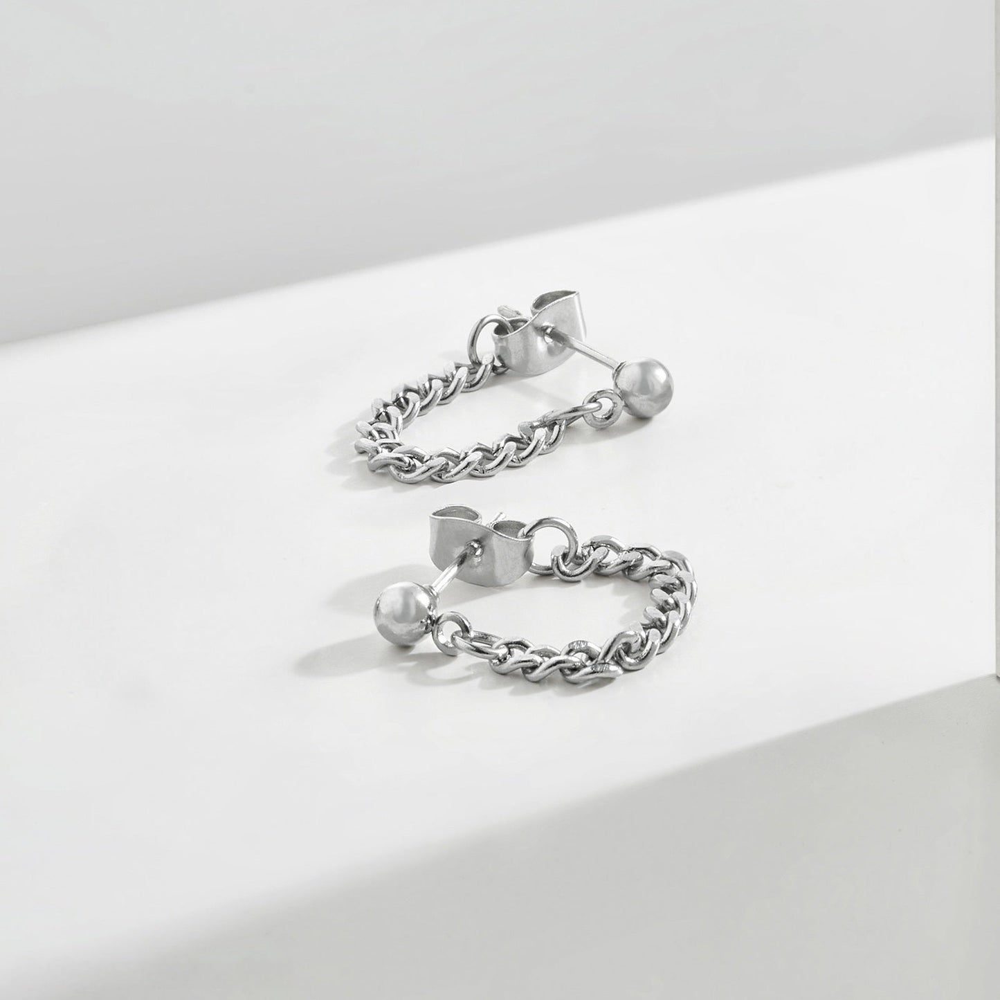 Micro Orbito Silver Men's Earrings