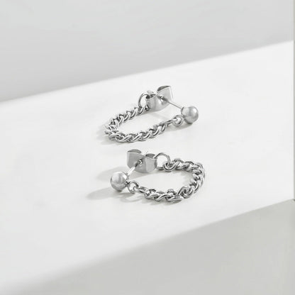 Micro Orbito Silver Men's Earrings