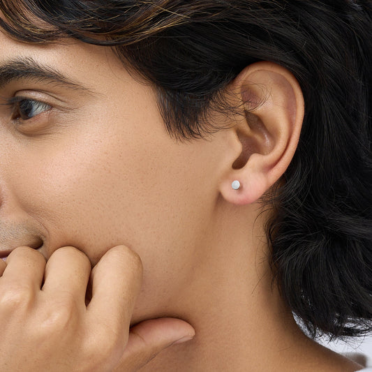Koa Silver Men's Earrings