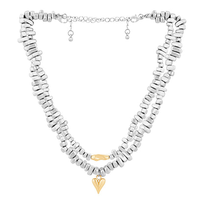 Zenthira Silver & Gold Mixed Metal Necklace