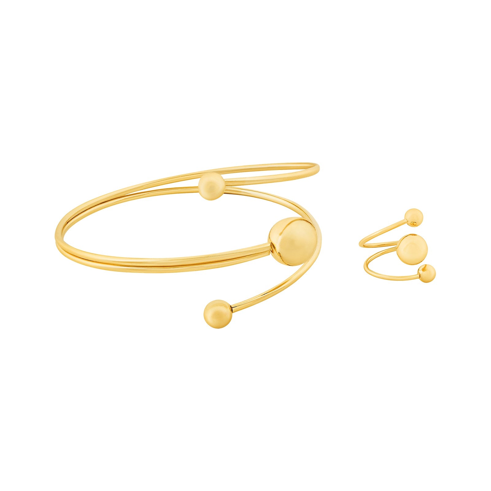 Kaelythi Gold Seashells Bracelet & Ring Set