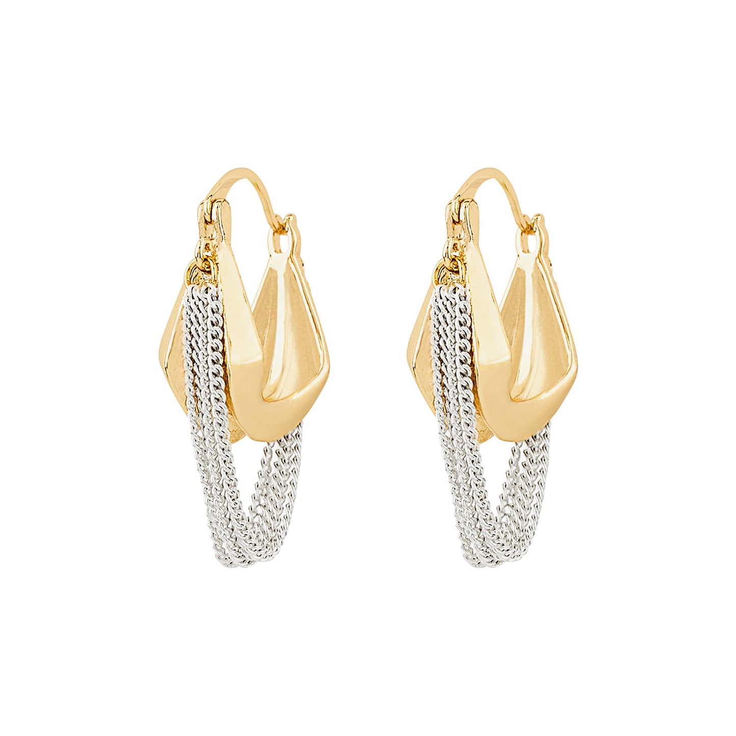 Zarelli Silver & Gold Mixed Metal Earring