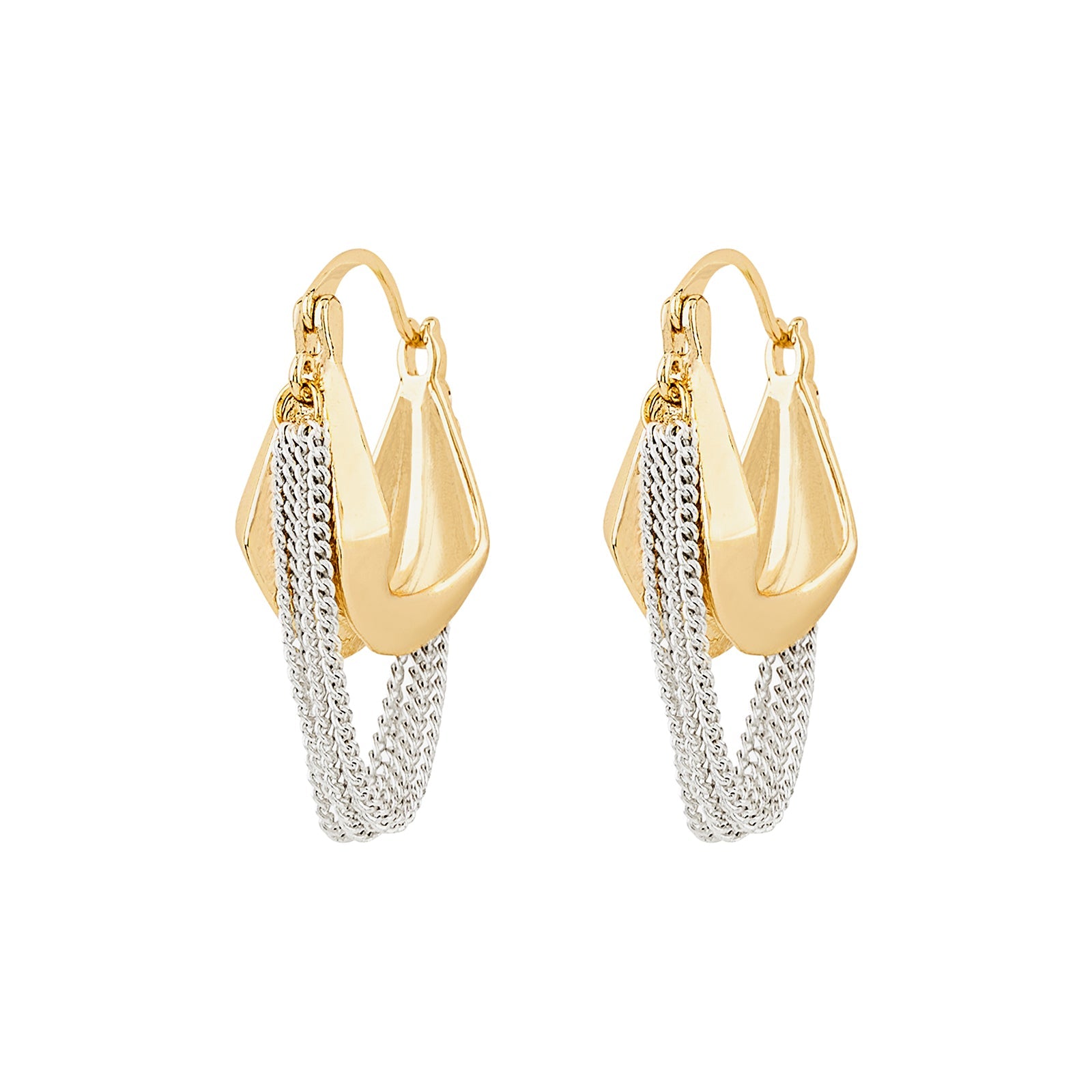 Zarelli Silver & Gold Mixed Metal Earring