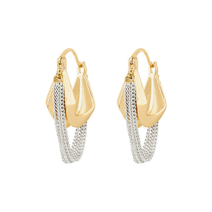 Zarelli Silver & Gold Mixed Metal Earring