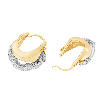Zarelli Silver & Gold Mixed Metal Earring